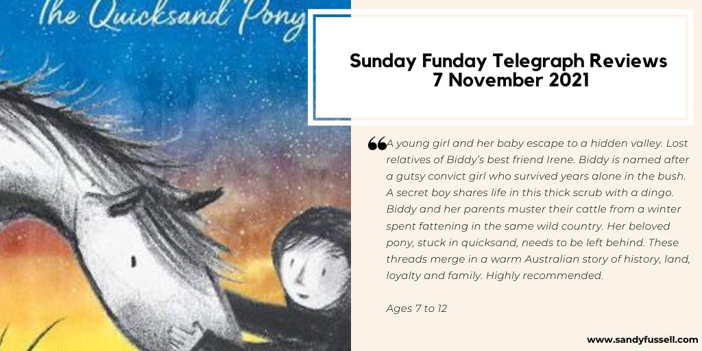 sandyfussell's tweet photo. Today's @dailytelegraph Sunday Funday #OzKids #BookReview The Quicksand Pony #LoveOzMG #AlisonLester @AllenAndUnwin @GilfillanYvette https://t.co/EO22PH2Jmq
