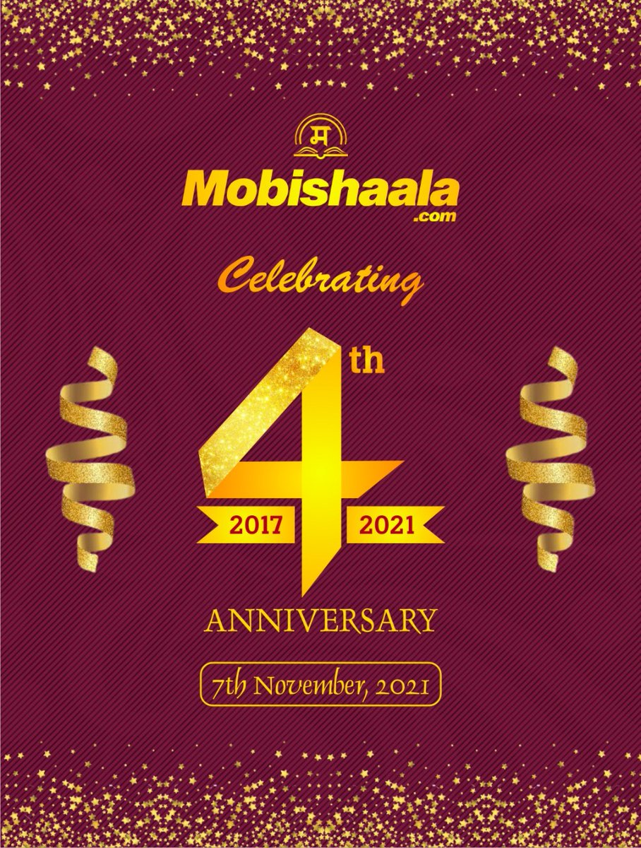 Mobishaala's tweet photo. Celebrating 4 Years of Mobishaala ! Thanks Everyone for making this possible. We are now  more than comitted to make you feel proud with constant Innovation, Impact and change with technology in the field of education. Cheers !! 👍👍 #education  #technology @vijaywiz https://t.co/GCjQfEhi3W