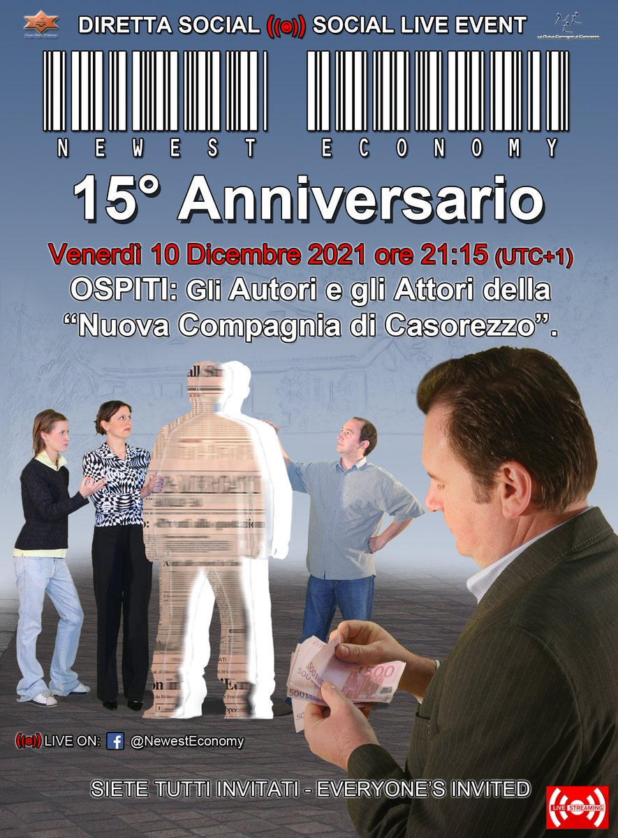 NewestEconomy's tweet photo. Hi everyone, don't miss the live event to celebrate the 15th anniversary of the release of Newest Economy. We will be live on Friday, December 10, 2021 on https://t.co/RfRi2m9vE6 to tell you some behind the scene. See you there. Can't wait to talk with you. https://t.co/5IimJpI5fU