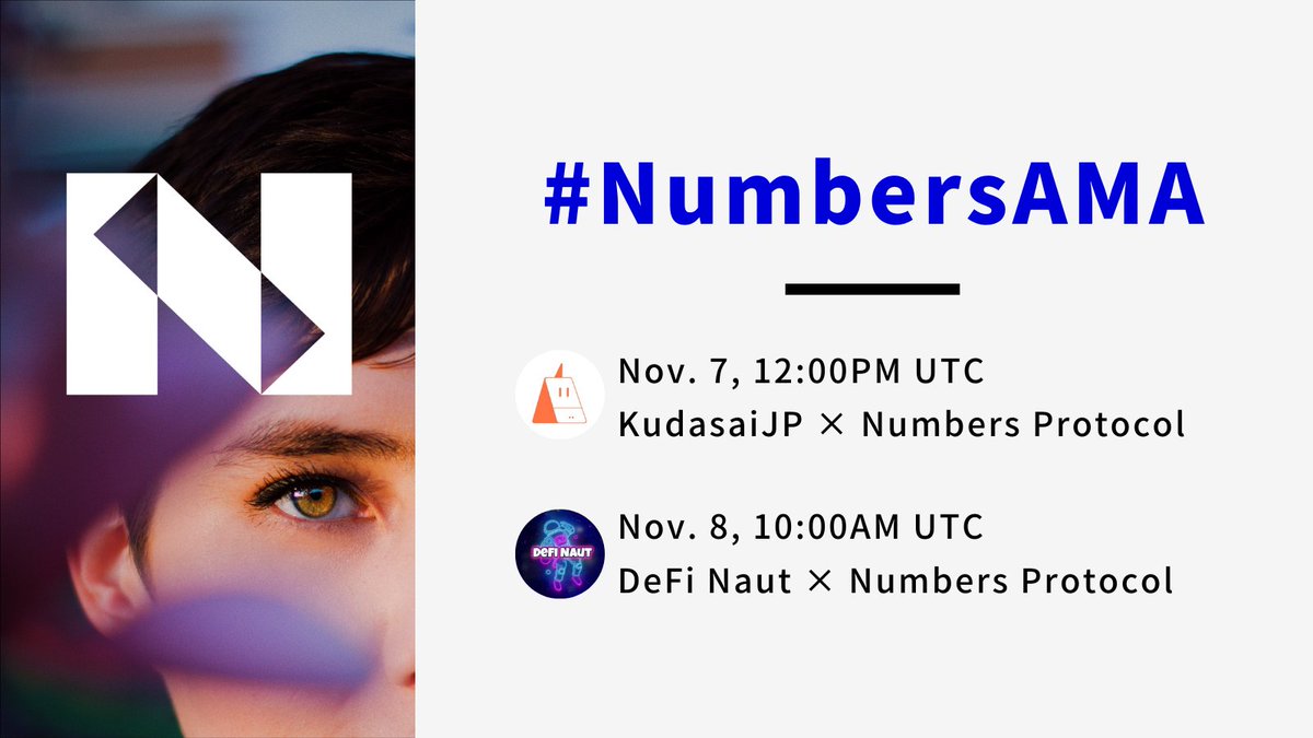 numbersprotocol's tweet photo. #NumbersAMA Scheduled in 48 hours.
@kudasai_japan x Numbers
⏰Nov. 7, 12:00PM UTC
@DeFiDiscussion x Numbers
⏰Nov. 8, 10:00AM UTC
Know more before our SHO day! https://t.co/KSga5ZmVQs