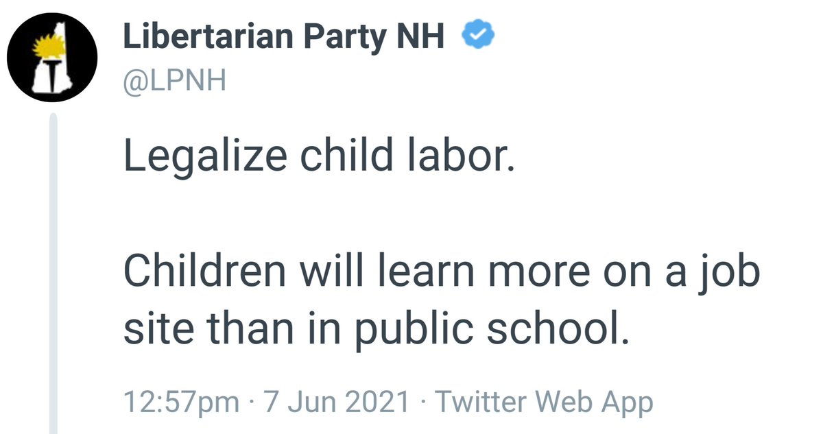 labboypro's tweet photo. The 'abolish workplace safety guy' and the New Hampshire Libertarians don't mind a little black lung and severed limbs, so long as it's just the proles.
#SundayMorning
#CorruptGOP
#NOSHA https://t.co/Ai7lq4wYN5