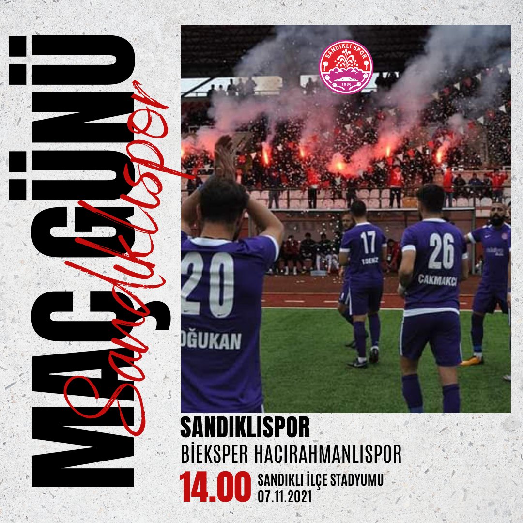 03sandiklispor's tweet photo. 🔥 MAÇ GÜNÜ ❤️🤍💜
⚽ Sandıklıspor 🆚 Bieksper Hacırahmanlıspor
🗓️ 07.11.2021 Pazar
⏰ 14.00
🏟️ Sandıklı İlçe Stadyumu https://t.co/86vOXUfCLJ