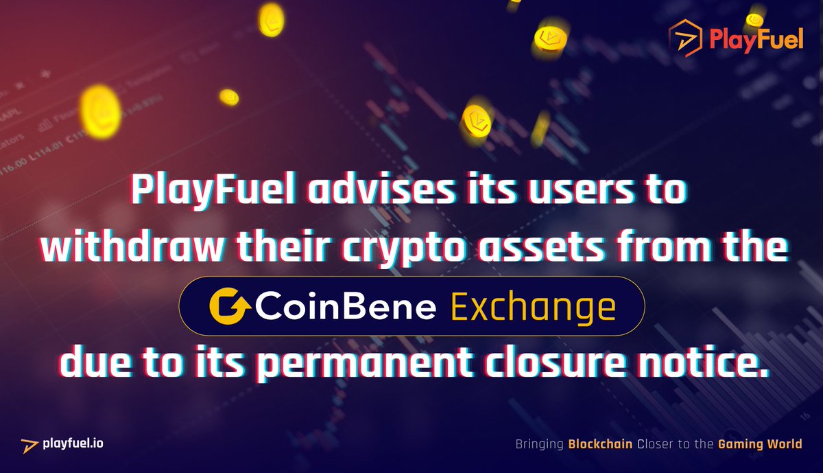 play_fuel's tweet photo. ⚠️ Security alert! ⚠️ CoinBene exchange is permanently closing. To ensure the safety of your 💰 assets, please withdraw your #PLF coins from the CoinBene Exchange on or before November 1⃣5⃣, 2021,18:00 (GMT + 8⃣). https://t.co/le5inFsYIu