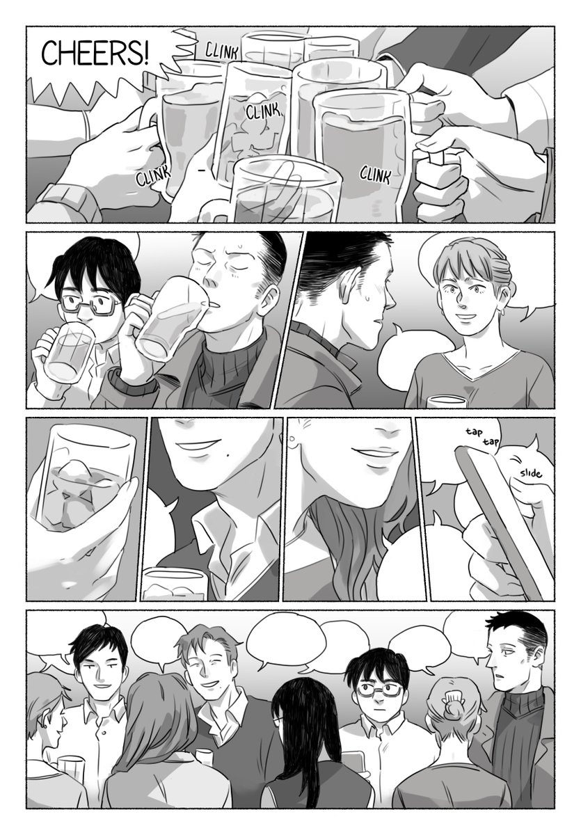 Okuyama ("Mako") and Tanaka in my post-canon little series where they cross paths again - this time they're attending a group date. 
cw - Mentions of suicide
1/3
[ Ajin ] [ Okutana ] 10pg 