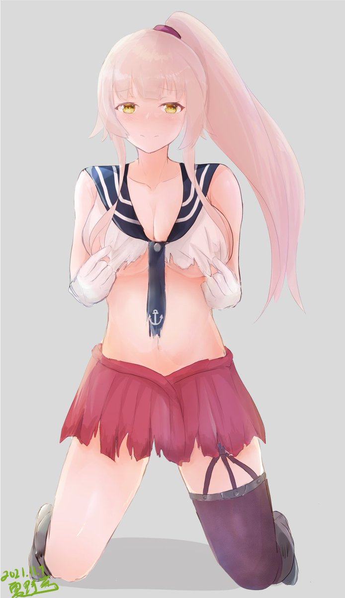 艦これ「由良「提督さん…この服で大破させる必要がありましたでしょうか…?」
#艦これ #」|夏野 菜。のイラスト