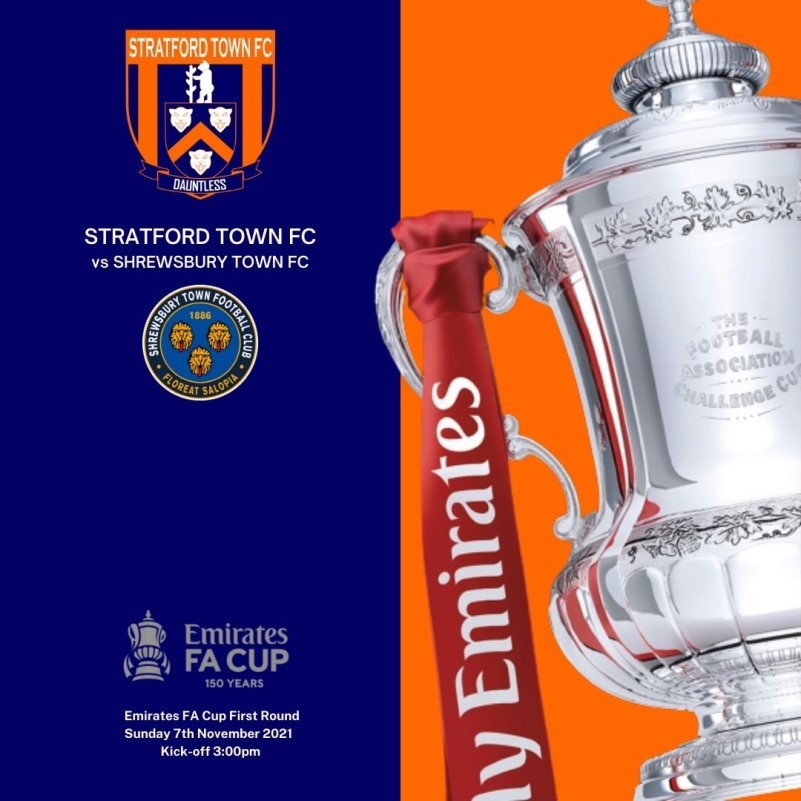 StratfordTownFC's tweet photo. IT'S MATCHDAY &amp; A SELL OUT 🙌 🎭

🏟️ @ardengarages 
🏆 @emiratesFACup
⌚ 3PM
👊 @shrewsweb
📺 @itvfootball
📻 @bbccwrsport | @talksport

#emiratesFAcup #bards #paintthetownorangeandblue https://t.co/ApUMXy6Ypv