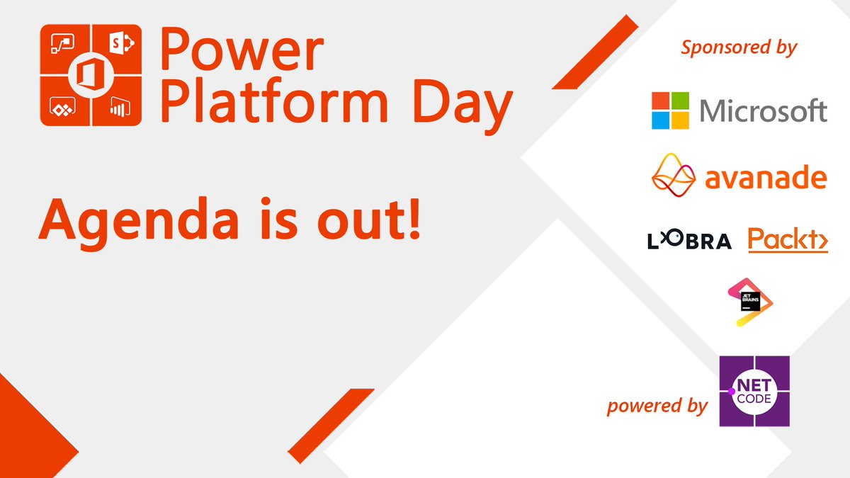 congiuluc's tweet photo. Power Platform Day 2021: Agenda is OUT!!!
https://t.co/18OSpSDEBa
#powerplatform #conference #community #dotnetcode https://t.co/ATrigqWYp5