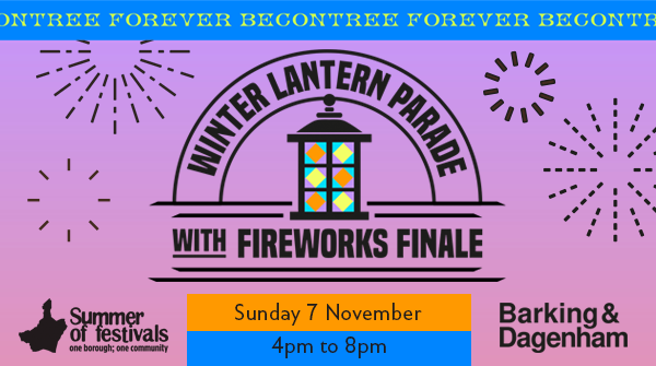 lbbdcouncil's tweet photo. Today's the day, the Winter Lantern Parade is here! Cheer on the parade from 4pm and then enjoy our big fireworks display! 🎆🎆🎆

In partnership with @CreativeBandD the parade will be celebrating 100 years of the Becontree Estate.

For more info - https://t.co/MJ1waFGmuM https://t.co/ooGRSviAy3