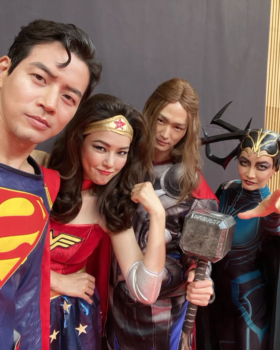 kdramafaves_'s tweet photo. as promised #OneTheWoman fam wear a superhero costume when they reached 17% rating omg cuties 😆❤️ #OneTheWoman https://t.co/a6BTudA6cU
