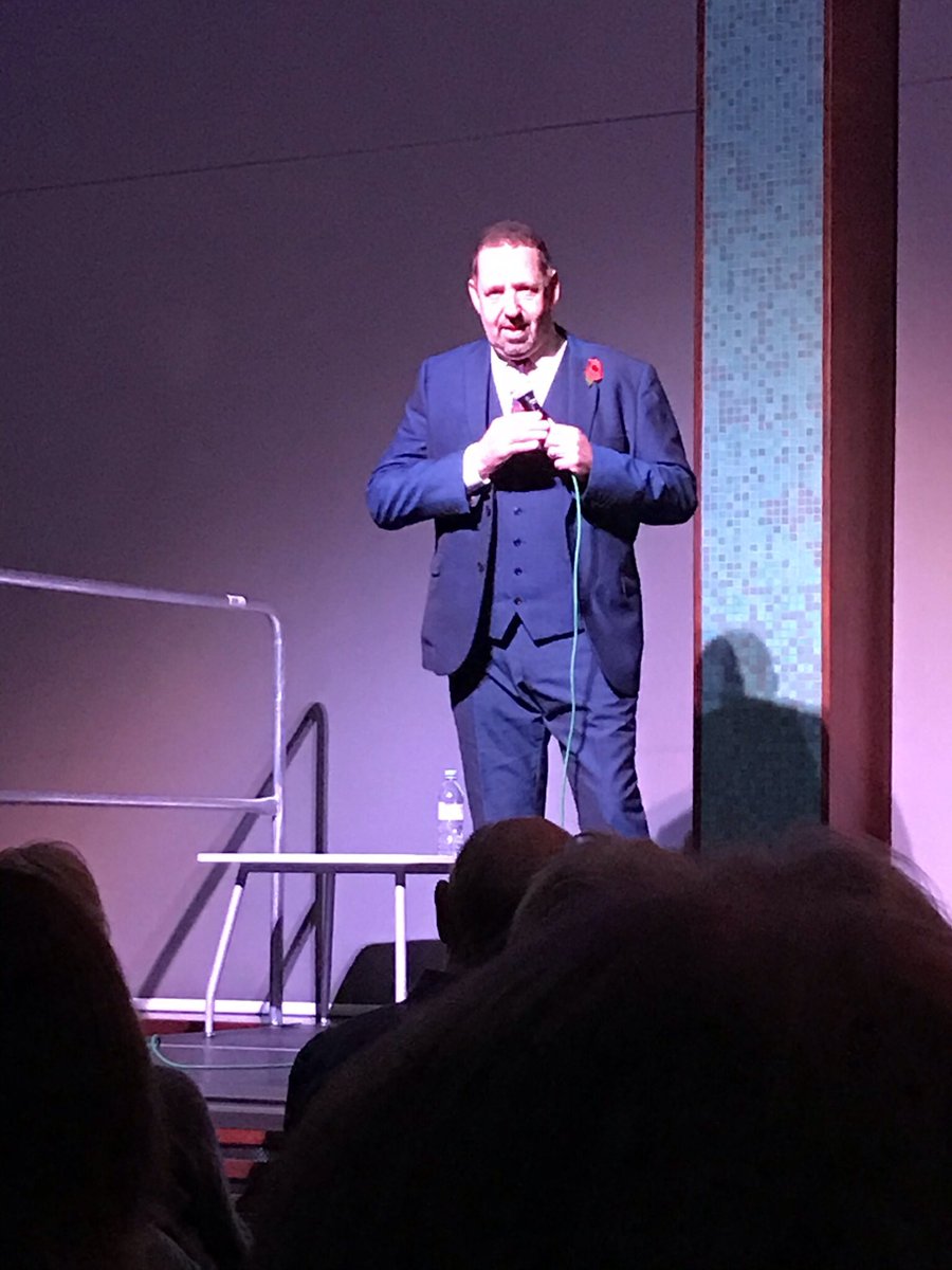 ifmediauk's tweet photo. A day of contrasts @exe_lit finishing with laugh-out-loud comedy from @alfiemoore @ExeterLibrary last night. Iβd almost forgotten how good it feels to be in an audience listening to a live act & sharing belly laughs. #comedy #faircopunleashed https://t.co/8B9WKpQOXy