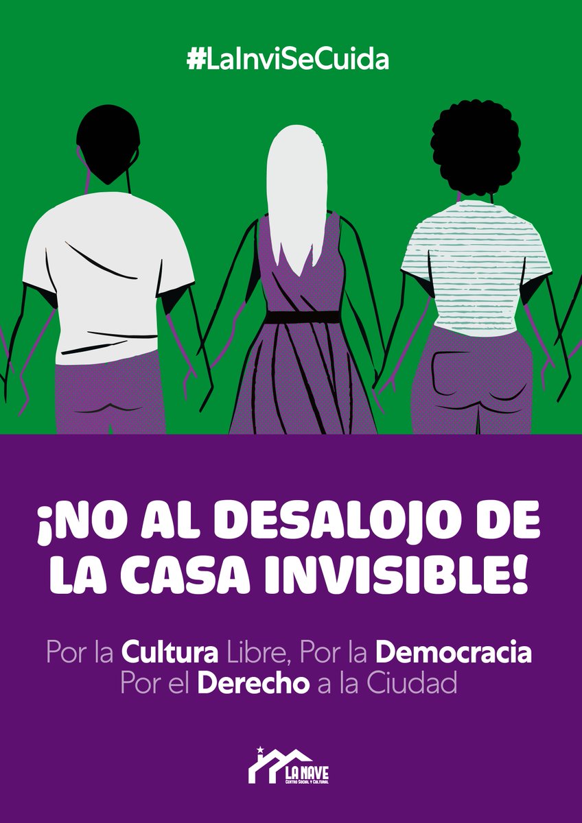 lanavemalaga's tweet photo. ¡NO AL DESALOJO DE LA CASA INVISIBLE!
#LaInviSeCuida

El mal gobierno municipal (PP+Cs) amenaza con desalojar @LaCasaInvisible.

Desde @lanavemalaga va un abrazo fraternal y nuestro compromiso para defender un proyecto necesario para #Málaga.  

Con La Invisible…#LaNaveVa https://t.co/FXPPN2E3Dt