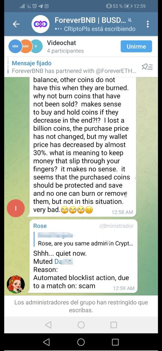 celnumi's tweet photo. @ForeverBNBbsc B3 car3fu1, #ForeverBNB seems sc4m, same procedures than cryptoh1pp15, same admin in telegram group. People can not cash out. https://t.co/UUBmyeKDEZ
