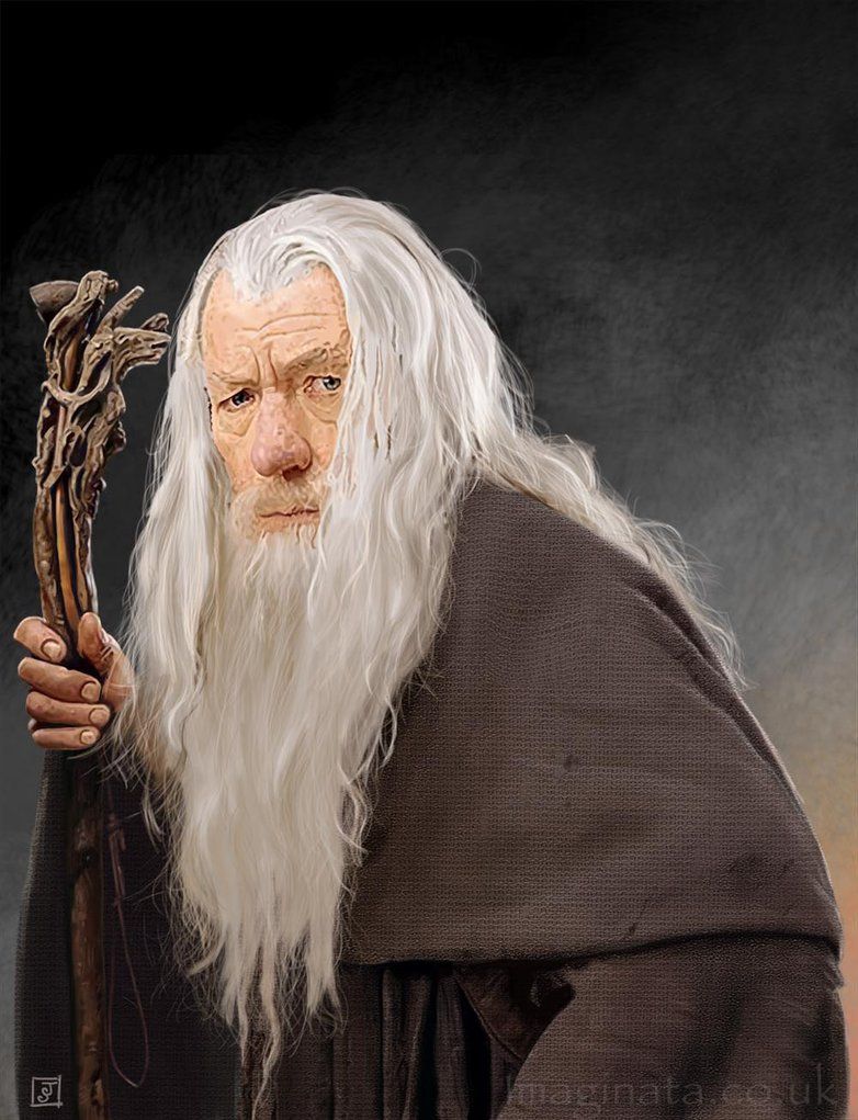 старец с белой бородой