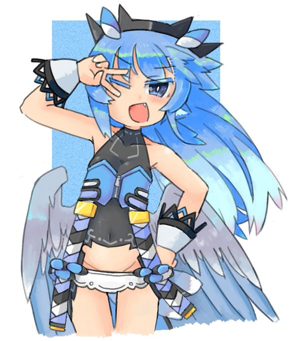 すじ魅せ種族の鳥っこ、やっぱりおっぱいは隠す。鳥っこ羞恥プレイするなら、おっぱいを責めろということだな! 