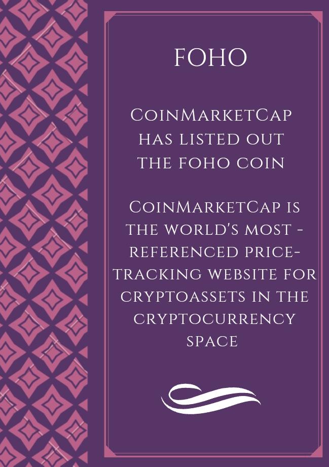 AroUoRaa's tweet photo. Foho on coin market cap
#FOHOARMY #fohocoin @zuhaib44 @MdRehan05 @BraggsNoel @ajithplavilaa @cryptoivish @vijaythomass @roshandsilva https://t.co/WedmPczo74