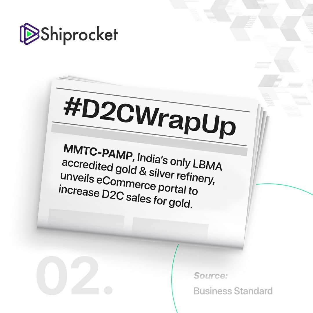 ShiprocketIndia's tweet photo. We are here with another weekly dose of D2C wrap up.
#D2Cwrapup #d2c #startupnews #d2csellers #ecommerce #newstartups #buddingentrepreneurs #shumee #wiggle #startupgrowth https://t.co/MCJ6MzywV2