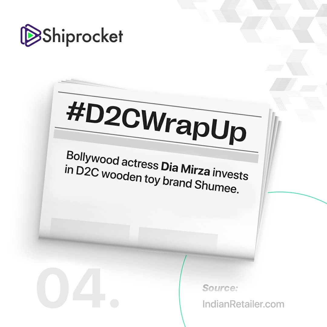 ShiprocketIndia's tweet photo. We are here with another weekly dose of D2C wrap up.
#D2Cwrapup #d2c #startupnews #d2csellers #ecommerce #newstartups #buddingentrepreneurs #shumee #wiggle #startupgrowth https://t.co/MCJ6MzywV2