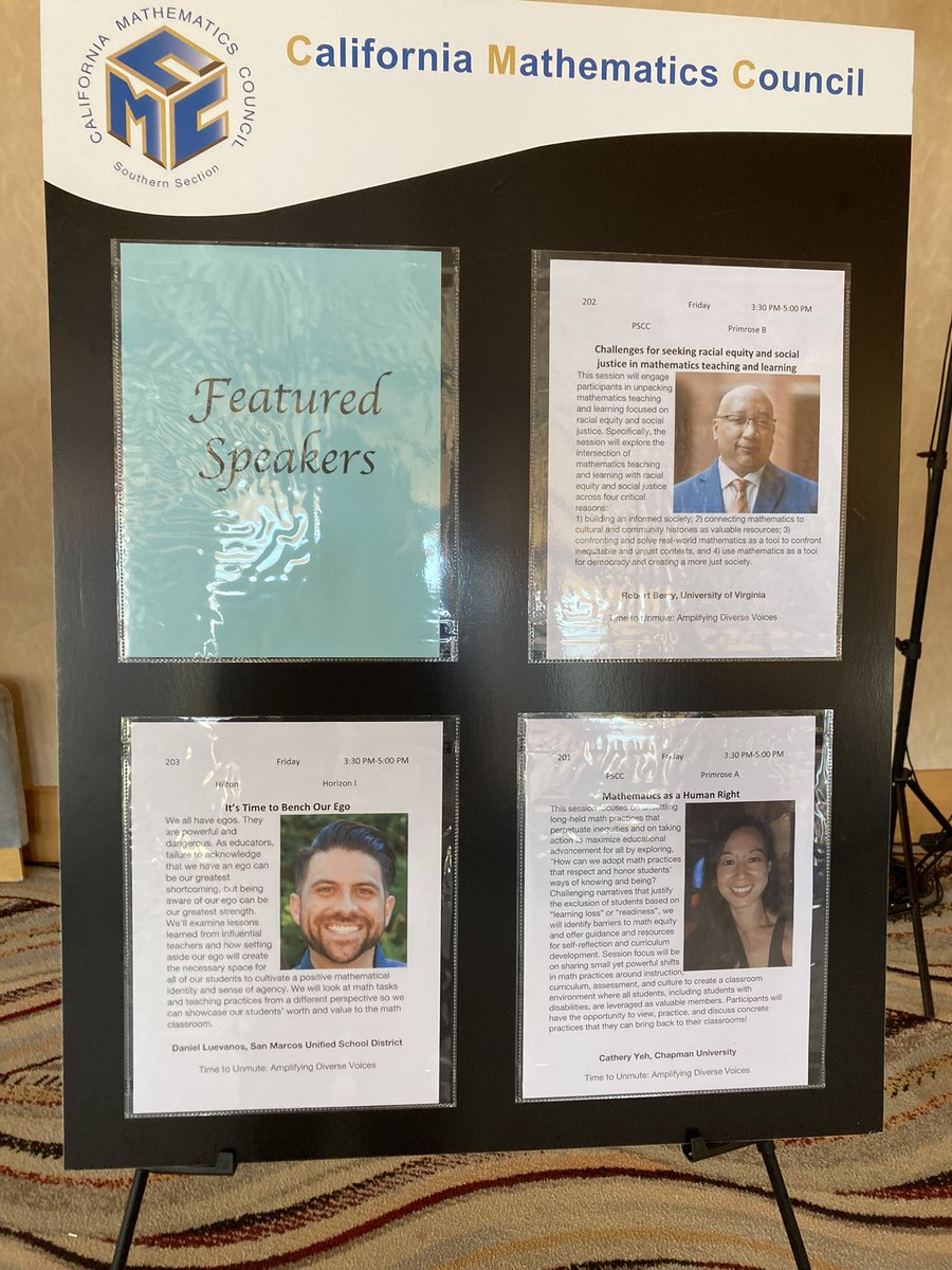 Daniel Luevanos (@danluevanos) on Twitter photo “Truly wonderful and getting better.” (h/t @robertqberry) No better way to describe how I feel after #cmcmath. What an honor it was to be a featured speaker. Grateful for <a href="/CAMathCouncil/">CMC - CA MathCouncil</a> putting on another phenomenal conference. I didn’t realize how much I needed this. 🙏 “Truly wonderful and getting better.” (h/t @robertqberry) No better way to describe how I feel after #cmcmath. What an honor it was to be a featured speaker. Grateful for <a href="/CAMathCouncil/">CMC - CA MathCouncil</a> putting on another phenomenal conference. I didn’t realize how much I needed this. 🙏