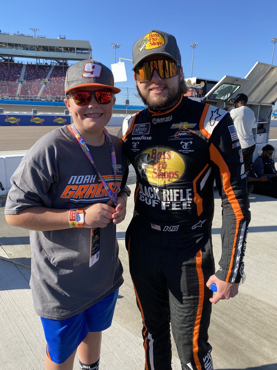 Grateful for this moment. Night not what we wanted but awesome guy to look up to! Thanks for stopping <a href="/NoahGragson/">Noah Gragson</a> <a href="/JRMotorsports/">JR Motorsports</a>
