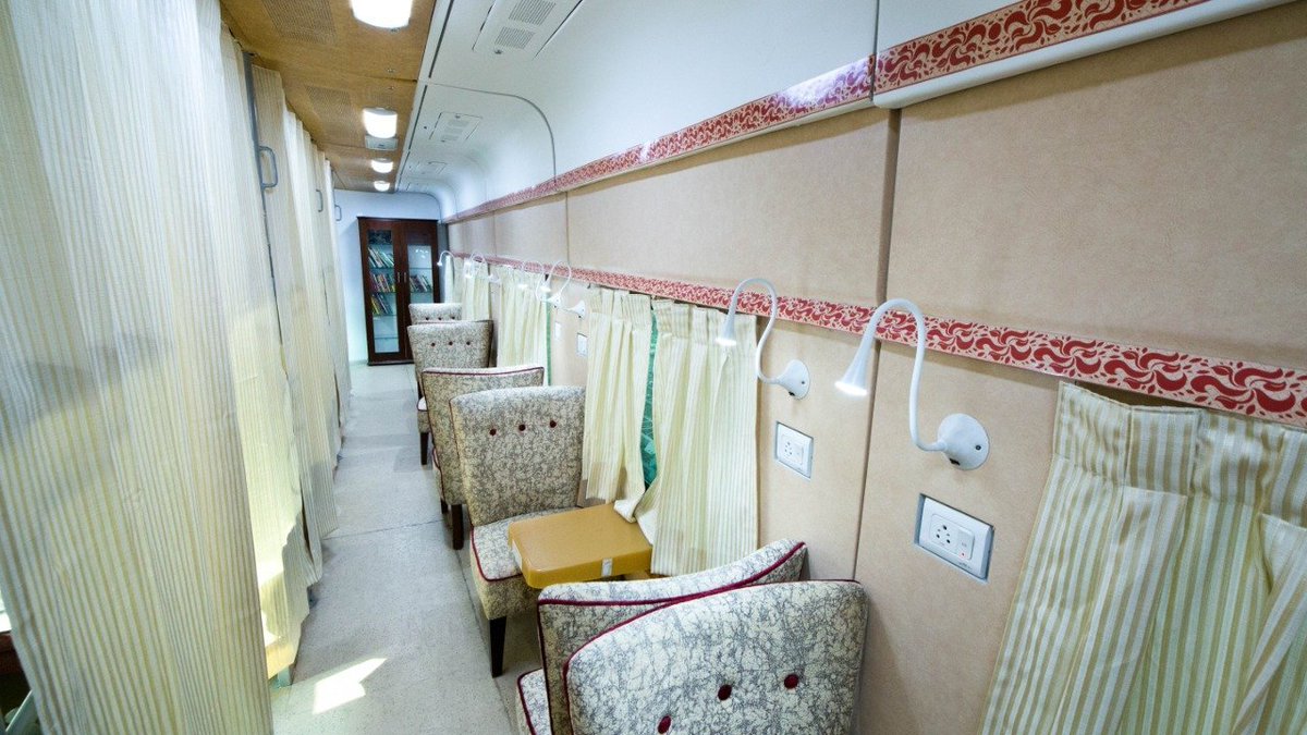 ndtv's tweet photo. The first train departure on the 'Ramayana Circuit' will commence from Delhi's Safdarjung railway station today. The 17 days tour will cover many prominent locations, including Ayodhya, Sitamarhi and Chitrakoot, associated with the life of Lord Ram.

(IRCTC) https://t.co/zGeTsJukOS
