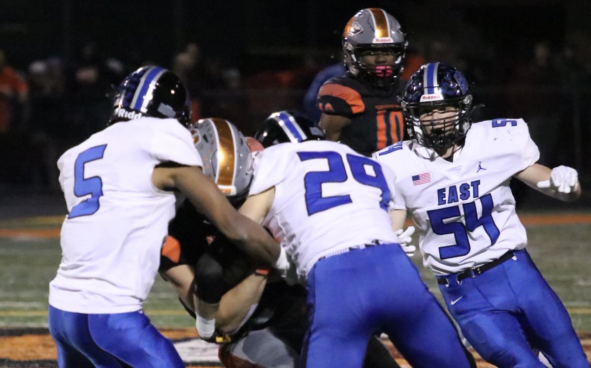 New Video: Class 8A <a href="/LWEastFootball/">Lincoln-Way East Football</a> got it’s ground game clicking and rolled to the 35-7 win over <a href="/Minooka_Indians/">Minooka Football</a> check out the scoring highlights and postgame comments here bit.ly/3ETbsW8
