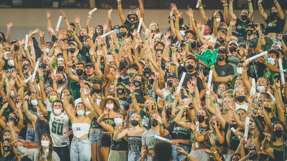 HawaiiAthletics's tweet photo. Welcome to the new era of a student section in Manoa!

#GoBows https://t.co/oZJVP1FABZ