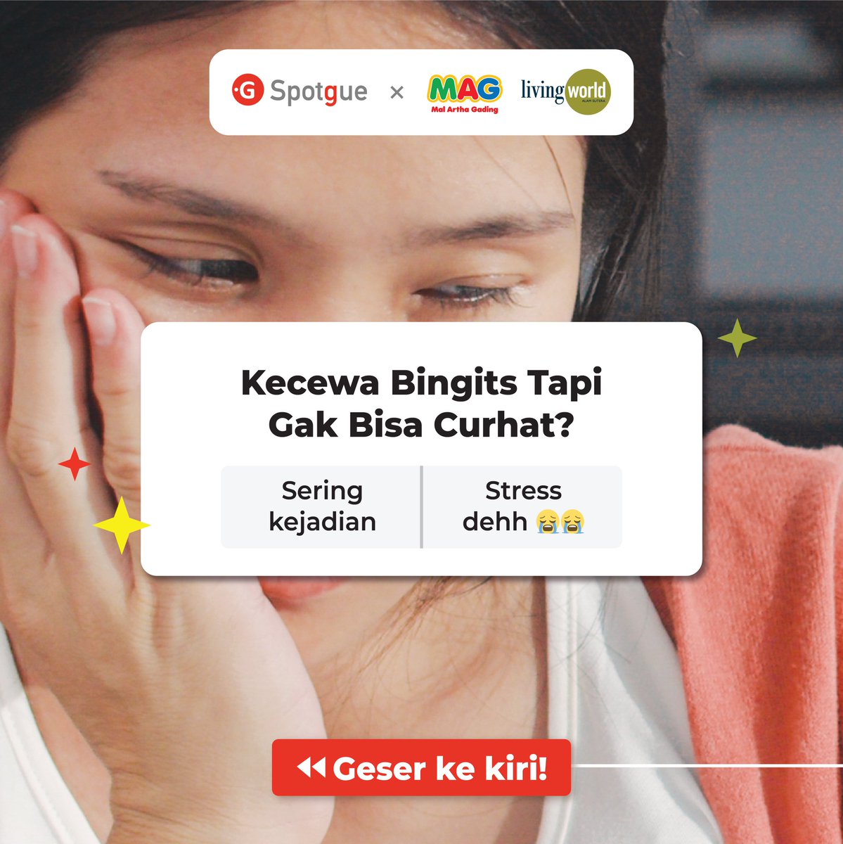 SpotgueOfficial's tweet photo. Sampaikan kritik dan saranmu ke tenant mall melalui fitur Private Chat di aplikasi Spotgue! 💬📱

Rasakan pengalaman Cara 
Baru Ngemall 4.0 melalui aplikasi Spotgue.

#malarthagading 4.0 #malarthagading #Spotgue #BanggaBuatanIndonesia #PertamaDiDunia #MakingIndonesia 4.0 https://t.co/ZsQOekU5Uc