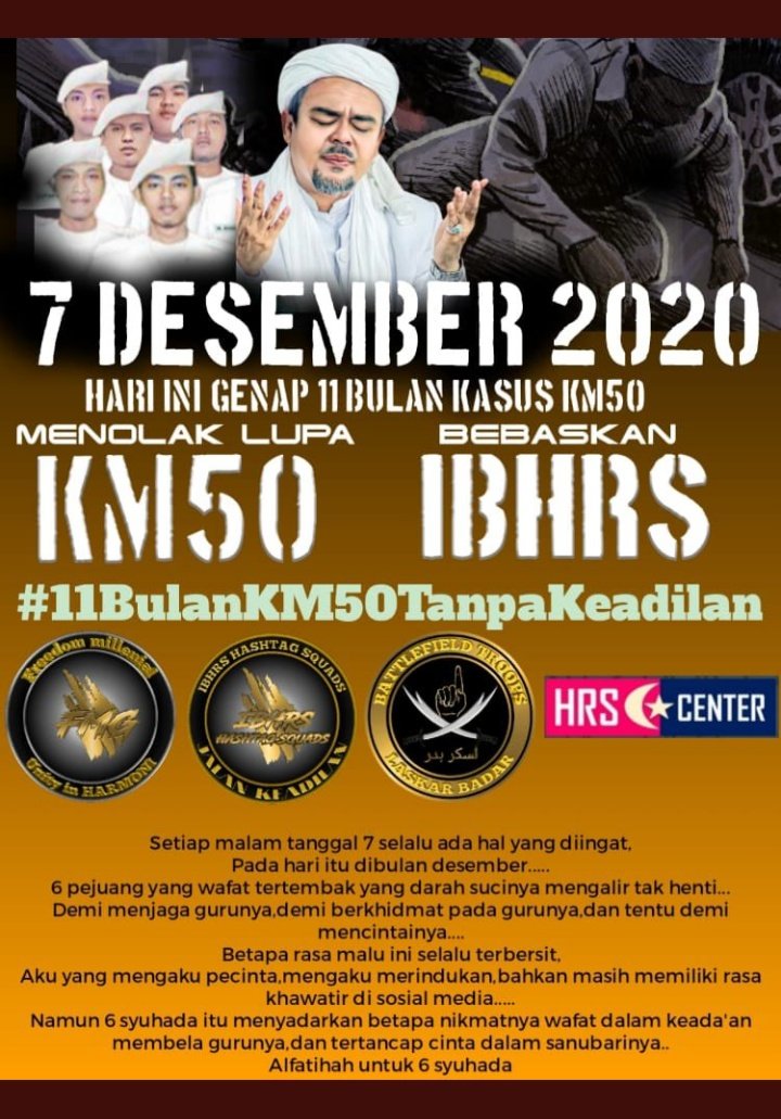 vaniepink's tweet photo. Sudah 11 Bulan Tanpa Kejelasan dan Tanpa Keadilan .. 

Alfaihah Utk Ke 6 Para Syuhada 🤲

Yuk Tweep Yg Berkenan Ikut Naekan Tagar Kita Gas Tanpa Rem

#11BulanKM50TanpaKeadilan 
#11BulanKM50TanpaKeadilan https://t.co/SPO1ijY3Pf