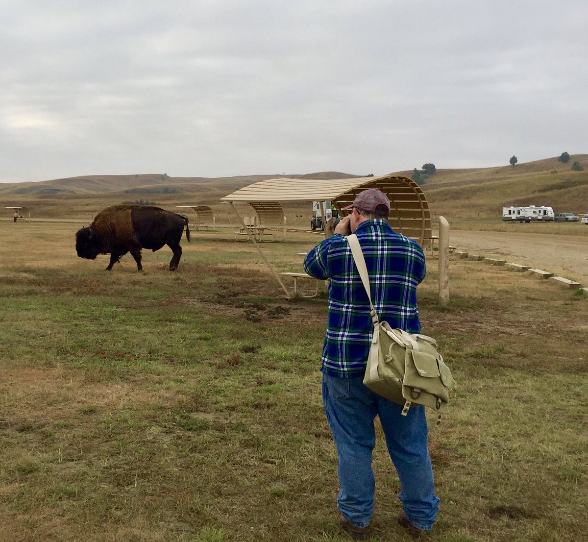 ExtremeRVing's tweet photo. “Advice from a Bison: stand your ground. Have a tough hide. Keep moving. Cherish wide open spaces. Have a strong spirit. Roam wild and free. Let the chips fall where they may.” @yourtruenature #NationalBisonDay #ExploreOurNation #leaveordinarybehind #rvlife @RVmagazine https://t.co/rcbFzDuVMQ