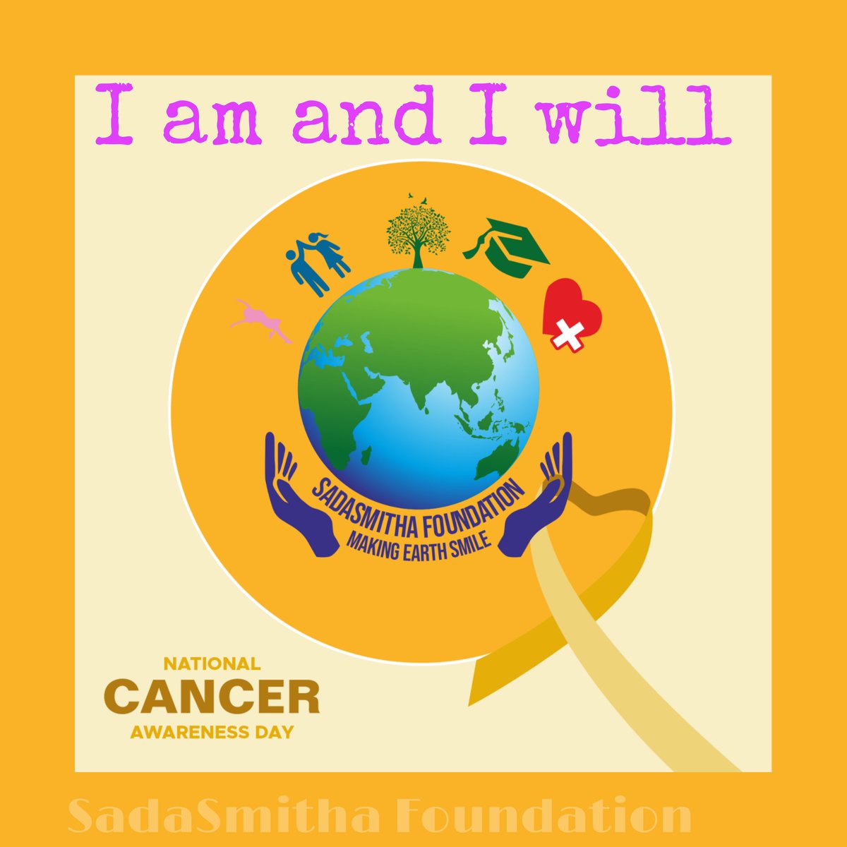 SadaSmitha's tweet photo. Let us Join Hands Together to bring about the awareness on Cancer.

ರಾಷ್ಟ್ರ��ಯ ಕ್ಯಾನ್ಸರ್ ಜನಜಾಗೃತಿ ದಿನದಂದು ಎಲ್ಲರೂ ಕೈಜೋಡಿಸಿ ಜಾಗೃತರಾಗೋಣ. https://t.co/Iojd7U8qfT