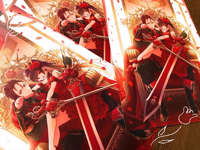 銀剣のステラナイツ3周年記念で描かせて頂いた「あかつきの騎士女王」の見本ポストカードを頂きました🌹
当選された皆様おめでとうございます🎊 #ステラナイツ三周年 https://t.co/jbEhMbV18Z 