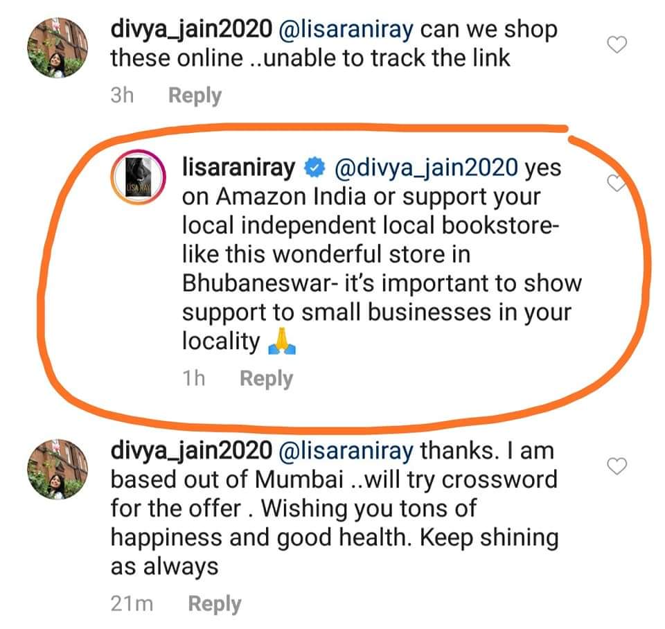 walkngbookfairs's tweet image. Lisa Ray is a ⭐ for supporting a small local independent bookstore in #Bhubaneswar #Odisha

Here&apos;s a reminder for you to support your local bookstore, wherever you are. 

#SupportLocalBookstores