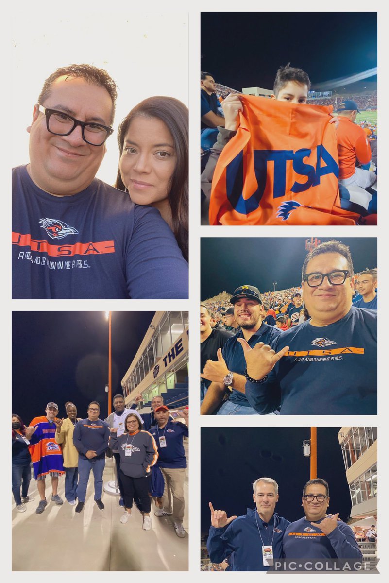 R_Benavides2's tweet photo. Great football day with family @AlyssaBofEP and fellow @utsa @UTSAAlumni Pleasure meeting @KarlMiller #UTSAvsUTEP #utsafootball https://t.co/OT9f42uRyN