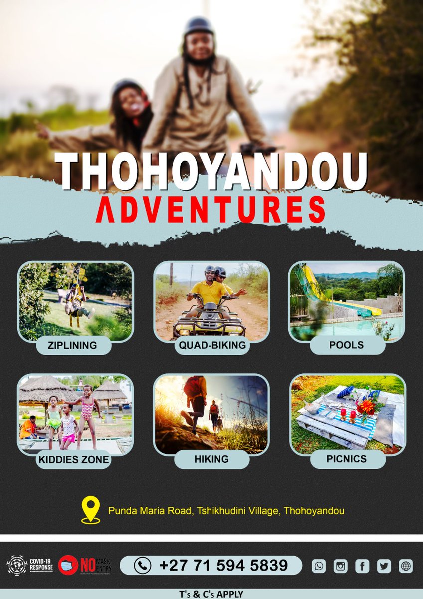 golimpopo's tweet photo. For all your outdoor activities in the Vhembe region, @ThohoyandouA is the only place to be this summer. 
#LimpopoSummer2021 https://t.co/MmShTezDm7