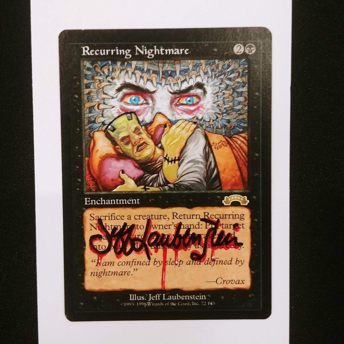 IllustratorJeff's tweet photo. Even though Hallowen was last weekend. It's spirits still linger. Franky and Drac. #RecurringNightmare alter. Ft. Worth. #Mtg https://t.co/n5eaPhj8QL