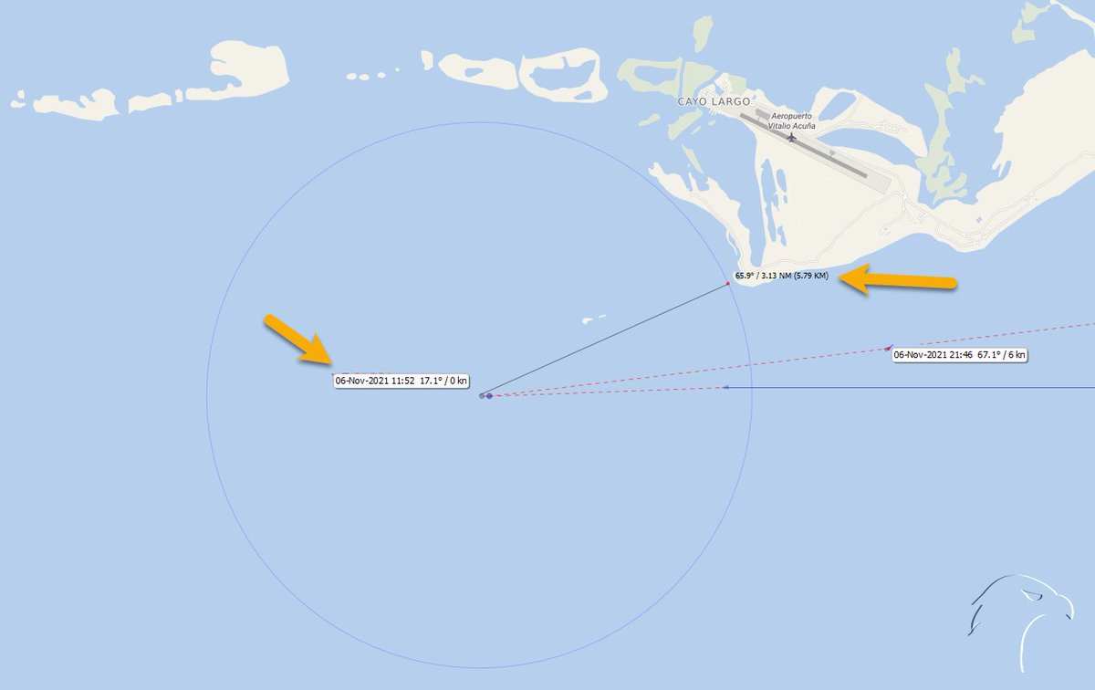 FlconEYES's tweet photo. LAS LANGOSTAS DE CAYO LARGO, #ARIESII #IMO9706700 Remolcador que apenas sale de la Bahía de Cfgos, salió en la mañana hasta Cayo Largo(11:50AM) 7km mar afuera, en los bajos y va de retorno(21:46PM).Q fue a hacer?🧐 #HappeningNow
#cubarcos #15ncuba #cuba #soscuba #abajoelpcc #7Nov https://t.co/peTtRFn0e6