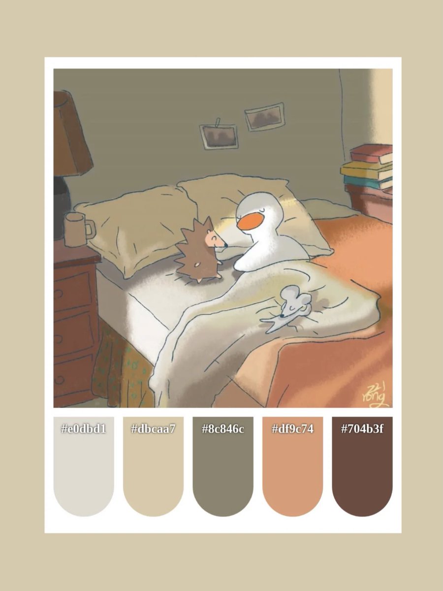 Liyuisme's tweet photo. “Little duck and its hedgehog friend”
🦆weekly color recommendations🦔

#procreate #colorcard @CM320Class https://t.co/Ot7UPgg1aN