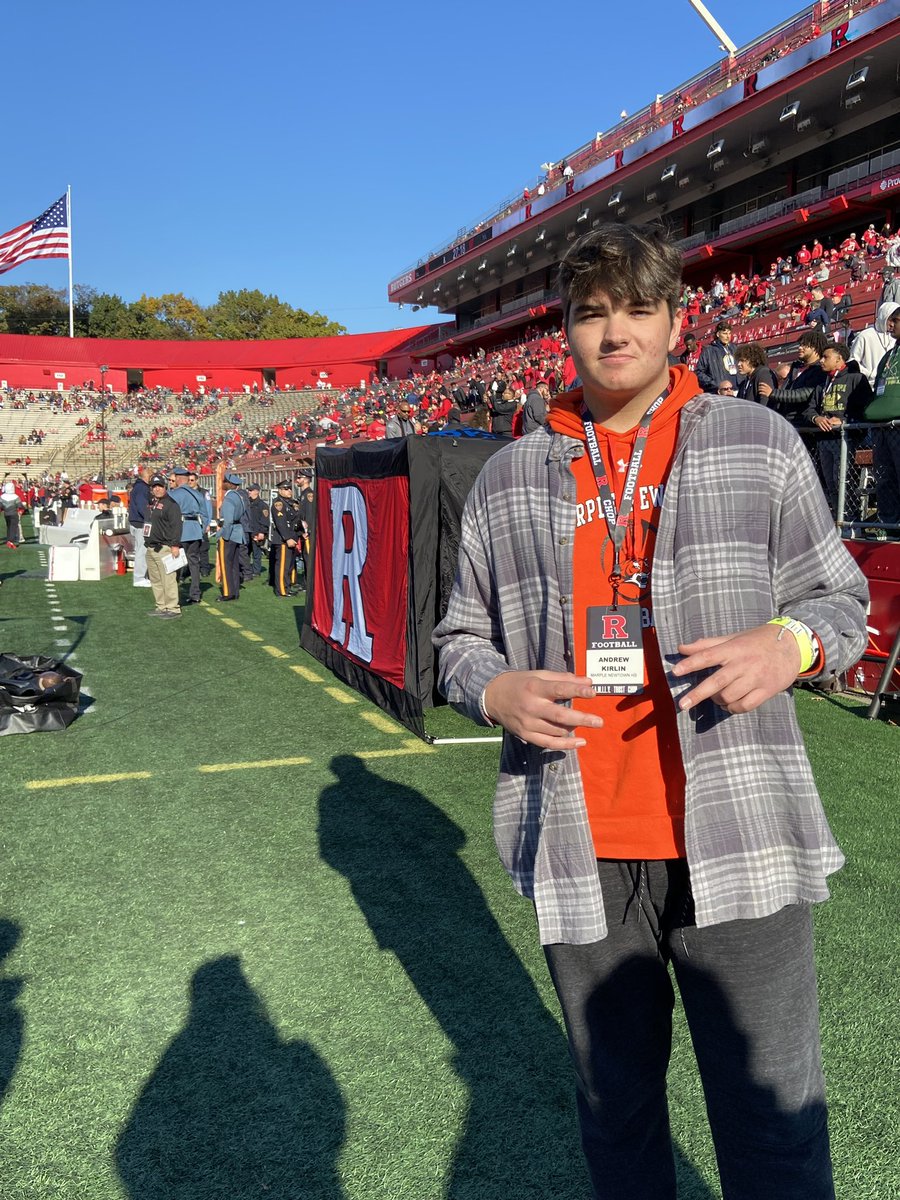 AndrewKirlin56's tweet image. Truly a great experience at the game @RFootball I have to thank @C_NoonanRU @Coach_Hewitt86 @Coach_Aurich @Coach_Aurich @MNAthletics