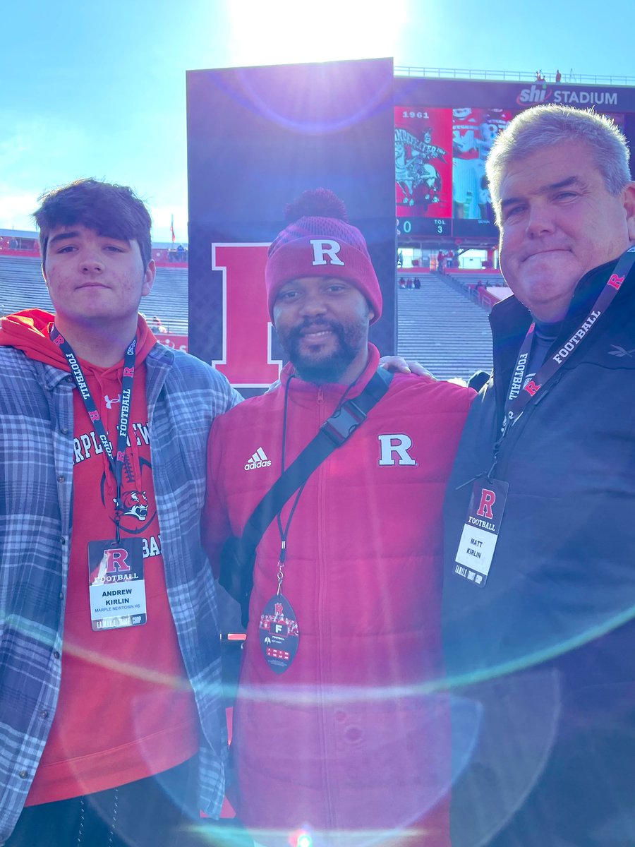 AndrewKirlin56's tweet image. Truly a great experience at the game @RFootball I have to thank @C_NoonanRU @Coach_Hewitt86 @Coach_Aurich @Coach_Aurich @MNAthletics