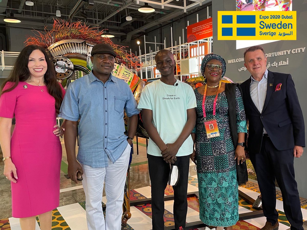 CG Jan Thesleff participated in the ceremony of the 🥇of Dream for Earth Award, 16 year old Joseph Adedeji from 🇳🇬. His dream is a 🌎 with political &amp; economic stability, where people have access to an income to cater for their basic needs. <a href="/HackforEarth1/">Hack for Earth</a> <a href="/UN_UAE/">United Nations - United Arab Emirates</a> <a href="/SwedeninNigeria/">Sweden in Nigeria</a>