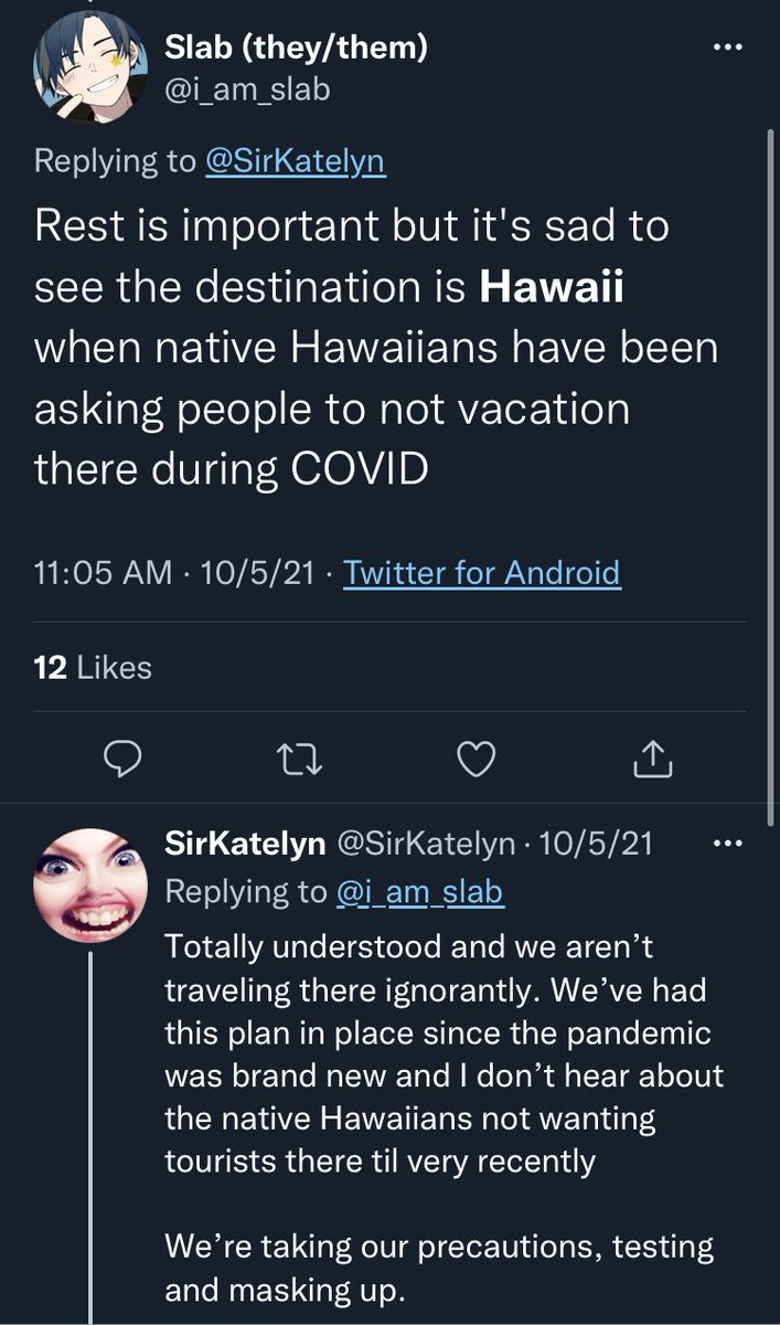 unashamed_nerd's tweet photo. @SirKatelyn Except people did try to warn you well before your trip and you assured them you weren’t traveling ignorantly. 

All you did is tell someone you hadn’t heard anything and didn’t look deeper into it at all if your tweet longer is to be believed https://t.co/819v3ZV1L9