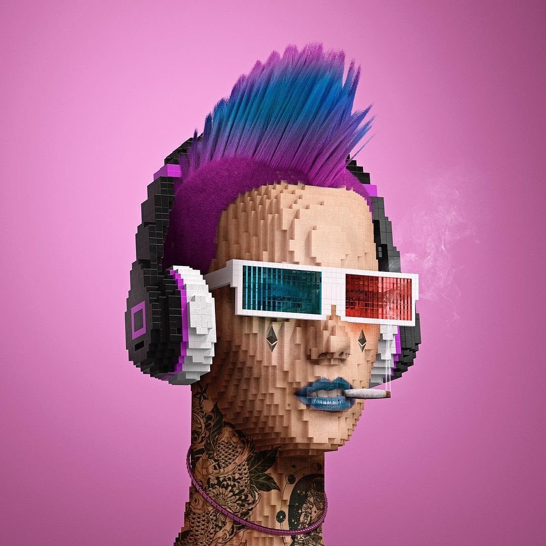 Collection <a href="/blockheadpunks/">BlockHeadPunks 🧱</a> BLOCK HEAD PUNK 097. Epic collaboration <a href="/timtadder/">Tim Tadder</a> + <a href="/mikecampau/">Mike Campau</a> The ultimate realness behind the crypto punk phenomenon. Exclusively on <a href="/OpenSea/">OpenSea</a> #fineart #cryptopunks #cryptoart #nft #opensea #nftartist #nftart #nfthub #art instagram.com/p/CV9nR04AAAz/