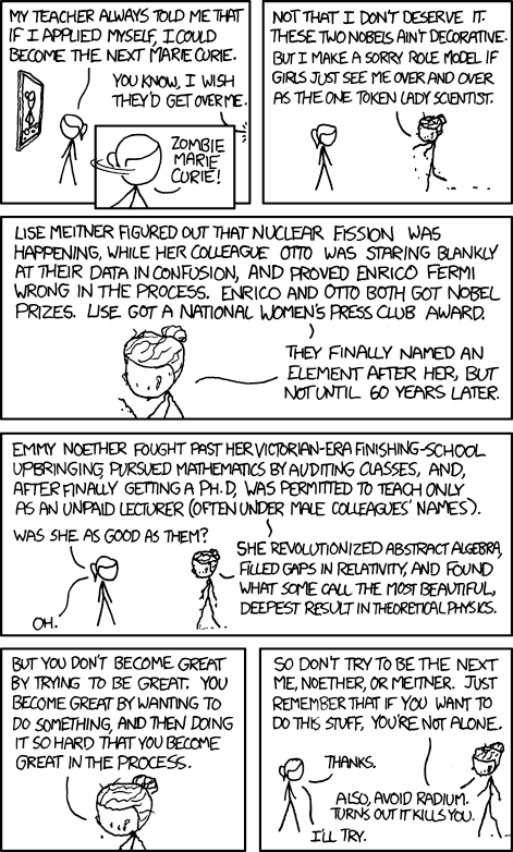 Happy Birthday Marie Sklodowska Curie!
via <a href="/xkcd/">Randall Munroe</a> #zombiemariecurie