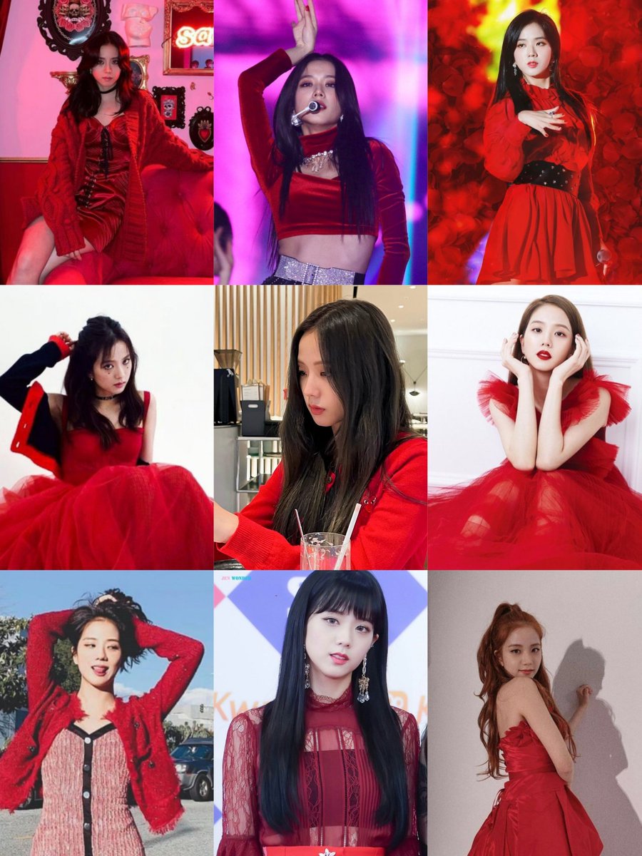 jichuhourly's tweet photo. red is kim jisoo's color https://t.co/P4GJSxIGbF