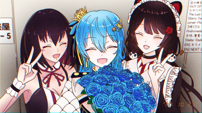 ソロライブ公演おめでとう!!!!
すいちゃんのこだわり演出をいっぱい感じたライブ、最高でした…🌟

#かがやくほしまち  
#ほしまちぎゃらりー 
#AZKiART 
#いぬいらすと 

2週間以上経っちゃった…_('ཀ`」 ∠)_ 