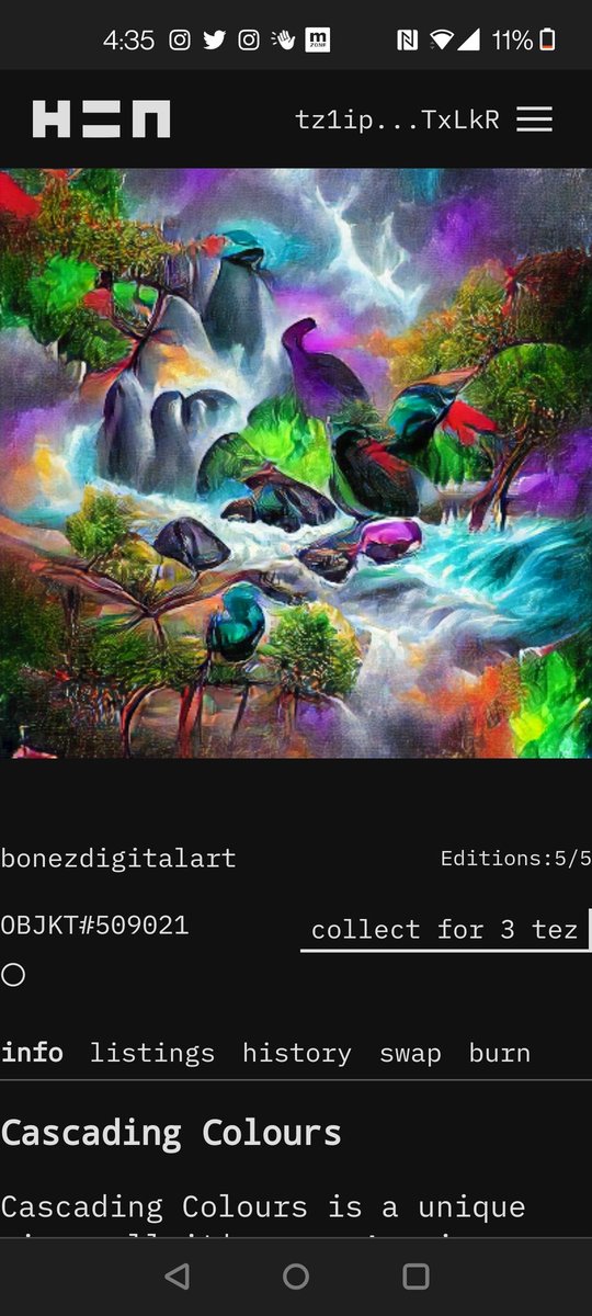 just_som_artist's tweet photo. #NFTdrop #NFTartist #nftcollectors #NFTshill
Deep Colours is now available I just dropped them and 1 was already collected. 2 editions are left. But don't forget to check out some of the other #NFTs I have there as well. https://t.co/NEhHeSxtZr https://t.co/fRYsSfoYt3 https://t.co/cIfJAkfTbK