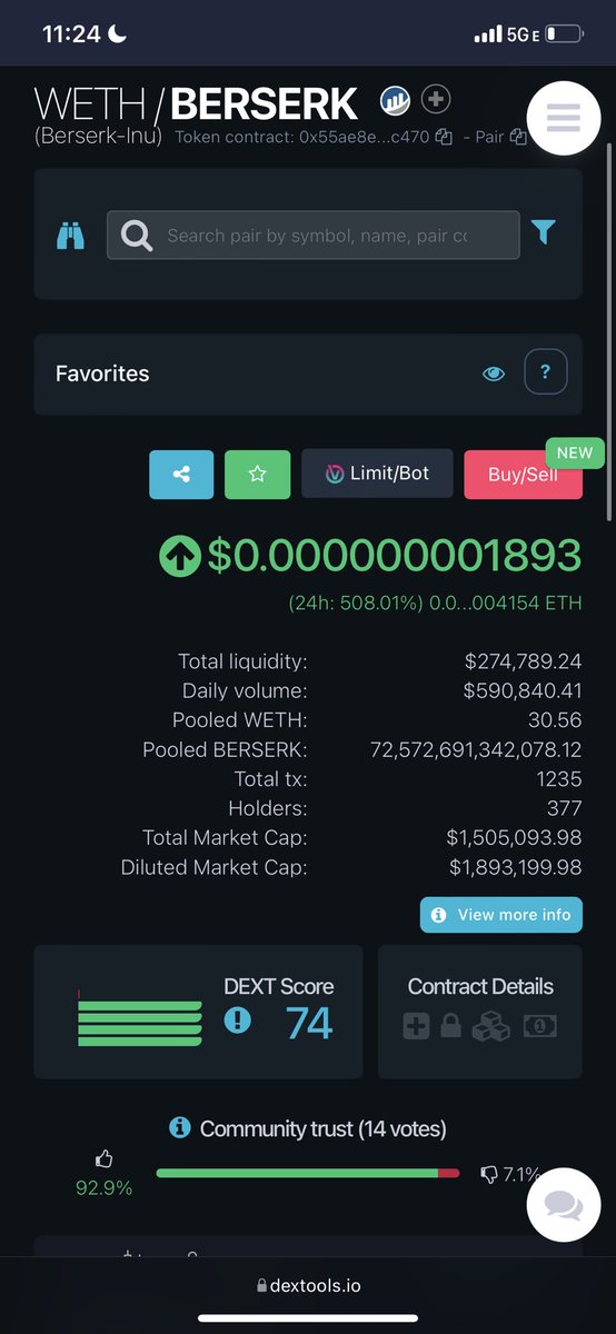 DRINOMAN's tweet photo. @BerserkInu just listed on @CoinMarketCap check them out tell me what you think. Looks interesting 🧐 again another anime and meme dog token loving them! #berserkinu #shiba #doge https://t.co/hJif4jQ4X2