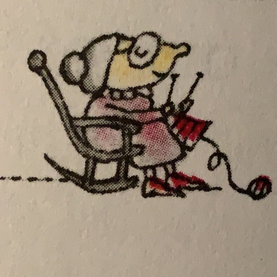 theeldercap's tweet photo. also i absolutely love the tiny line-by-line illustrations in “the journey,” especially the mother mouse with her knitting #ECLobel https://t.co/VYc9x5F5Yh