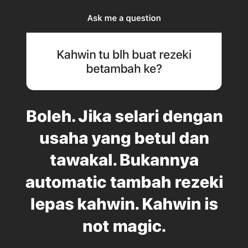 aimanazlan90's tweet photo. Kahwin bukan magik. https://t.co/d35Ud9CeeQ
