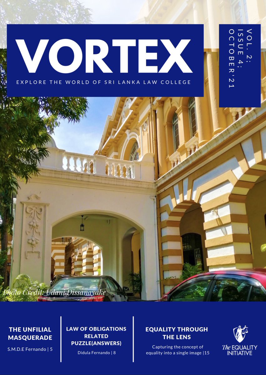 TEIsllc's tweet photo. VORTEX October Issue is out now🔥

Access the monthly newsletter of the Equality Initiative of Sri Lanka Law College by clicking on the following link.
https://t.co/yWCRSQBP2A https://t.co/mq1U6mWOBV